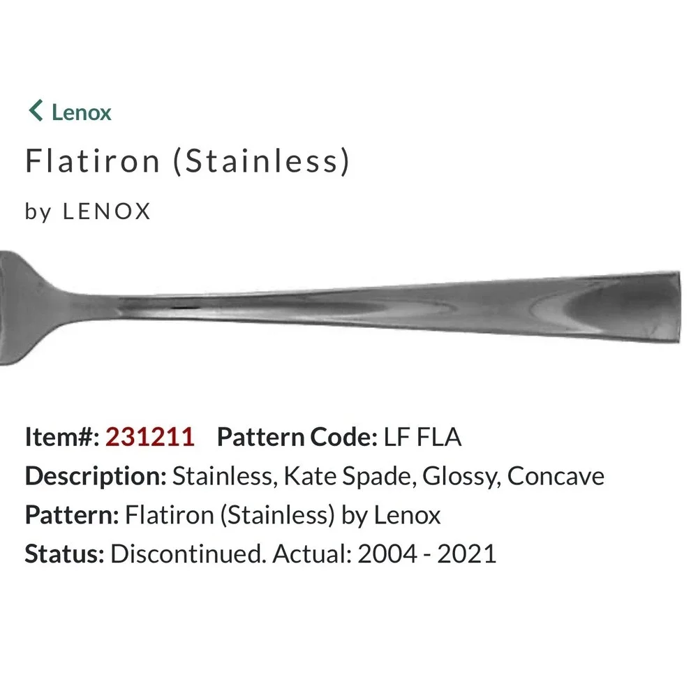 Lenox flatiron stainless